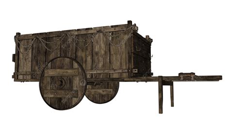 3d Render Of Antique Wooden Wagoncart Rusty, Digital, Wheel, Brown PNG Transparent Image and ...