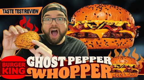 Burger King Ghost Pepper Whopper Review - @WhotheF**isJC