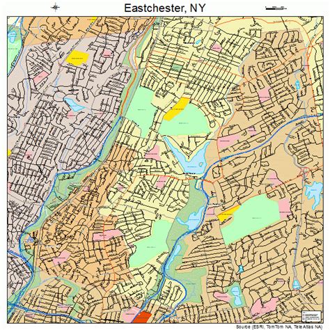 Eastchester New York Street Map 3621809