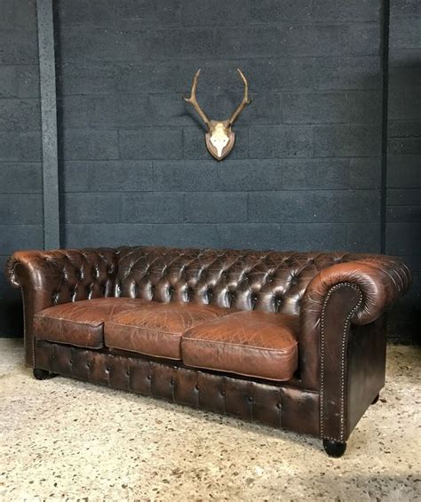 Brown Leather Chesterfield Sofa | Home Sofa