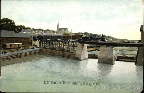 Bar Harbor Train Leaving Bangor, Me. Maine