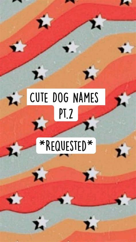 Cute Dog Names Pt.2 *Requested* | Cute names for dogs, Dog names, Puppy names unique