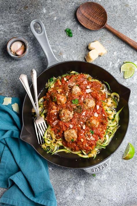 Zoodles with Meatballs - Life Made Keto