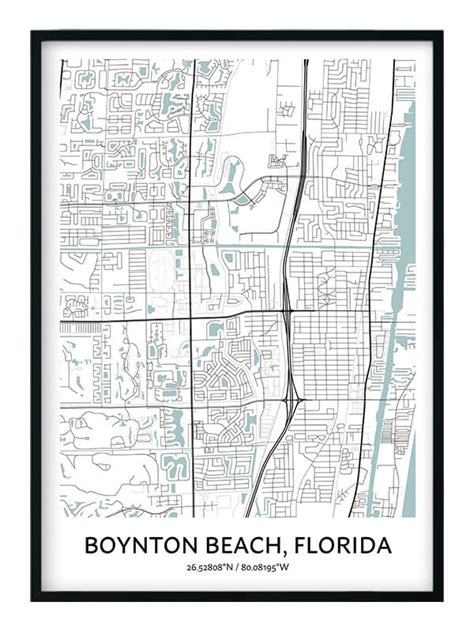 Boynton Beach Map Poster - Your City Map Art - Positive Prints