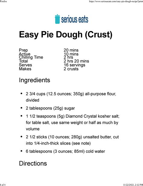 Easy pie dough recipe - Awesome sauce - Easy Pie Dough (Crust) Prep 20 ...