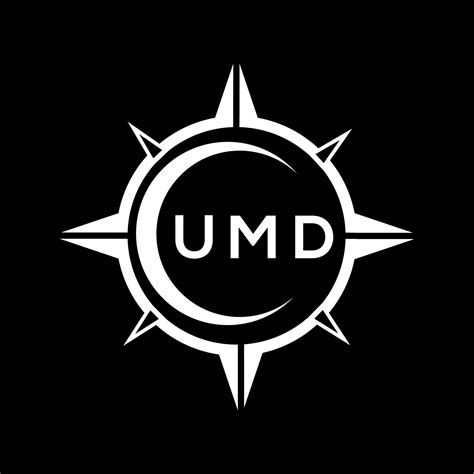 UMD abstract technology logo design on Black background. UMD creative ...