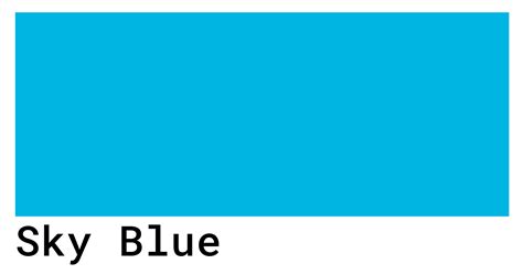 Sky Blue Color Codes - The Hex, RGB and CMYK Values That You Need