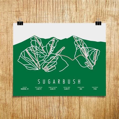 Sugarbush Ski Trail Map, Sugarbush VT, Sugarbush Ski Resort, Vermont ...