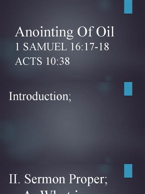 Anointing of Oil | PDF