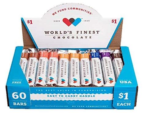 World's Finest® Chocolate - 60 Candy Bar Fundraising Variety Pack with ...