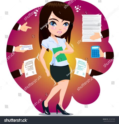 Work Overload Stock Vector Illustration 181547438 : Shutterstock