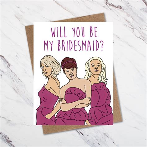 Bridesmaid Card Funny Bridesmaid Card Will You Be My - Etsy