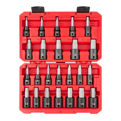 1/2 Inch Drive Hex Impact Bit Socket Set (24-Piece) | TEKTON® | SIB92311