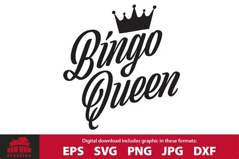 Bingo Queen - Funny SVG Cutting File & Clipart (443400) | Cut Files ...