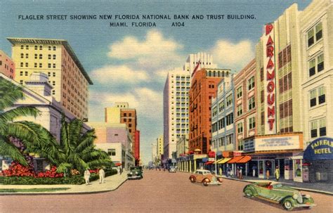 Flagler Street Downtown Miami Vintage Postcard | Phillip Pessar | Flickr