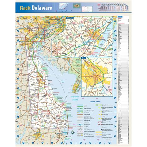 Delaware State Wall Map by Globe Turner - The Map Shop