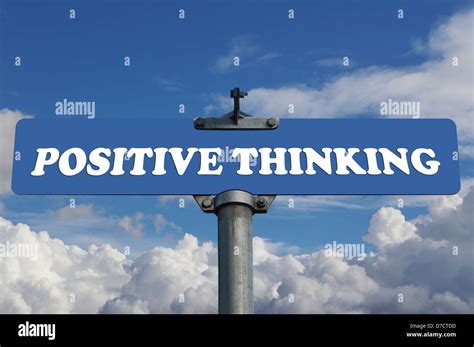 Positive thinking road sign Stock Photo - Alamy