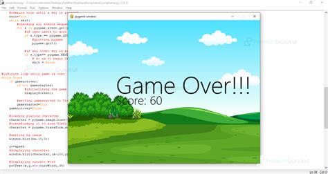 Python Keyboard Jump Game using PyGame - Project Gurukul