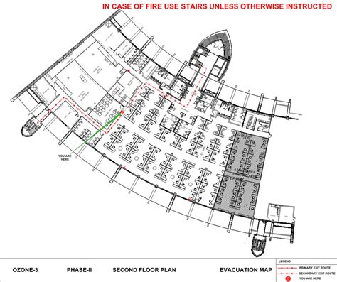 Fire Evacuation Map at Ozone building showing assembly zone in case of ...