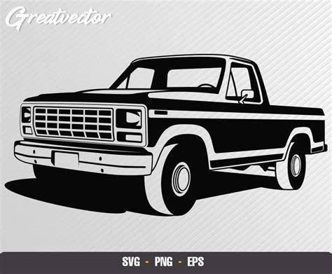 1980 Pickup Truck SUV F 100 Vector F150 Pickup Car - Etsy