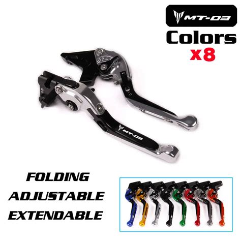 For YAMAHA MT 03 MT03 MT 03 2005 2009 Motorcycle Accessories CNC Folding Extendable Brake Clutch ...