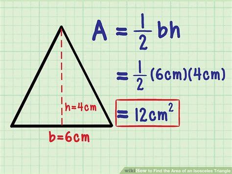 How to Find the Area of an Isosceles Triangle (with Pictures)