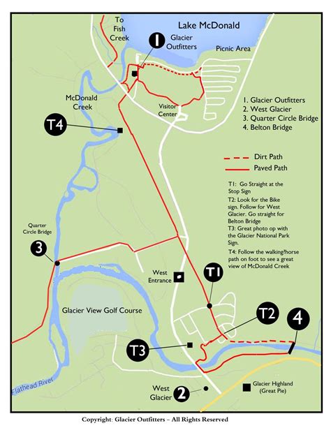 Bike map for West Glacier - Apgar Village - Glacier National Park Glacier Np, West Glacier, Lake ...