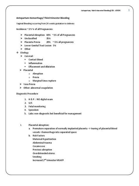 Antepartum Bleeding | Childbirth | Pregnancy