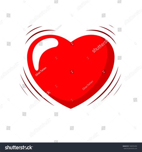 Heart Beating Vector Illustration Cartoon Heart Stock Vector (Royalty ...