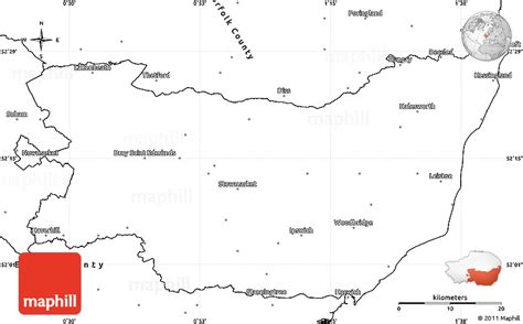 Blank Simple Map of Suffolk County