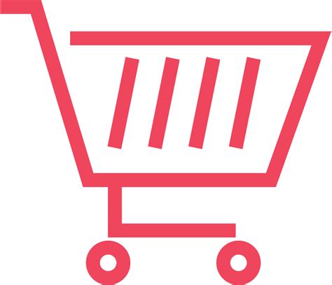 Red shopping cart icon. Free download transparent .PNG | Creazilla