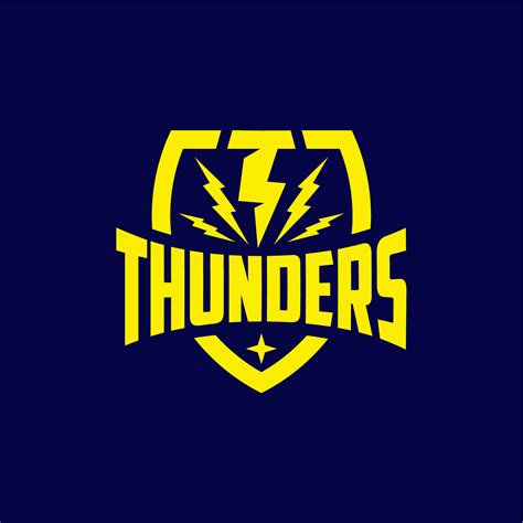 Thunder gaming emblem logo. Thunder E Sport logo 13816721 Vector Art at ...