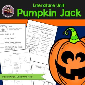 literature unit pumpkin jack by lauren cripps, under one roof book ...