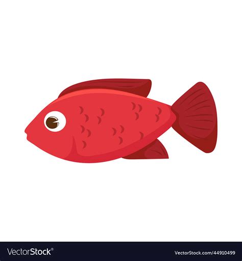 Red fish icon Royalty Free Vector Image - VectorStock