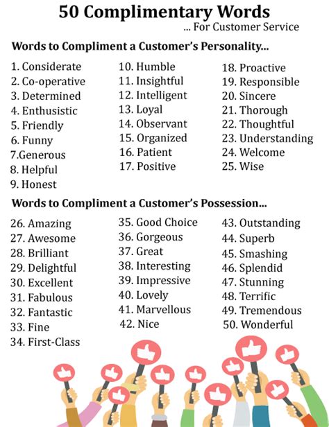 100 Complimentary Words and Phrases to Use in Customer Service