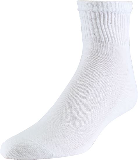 Men's Big & Tall Performance Cotton moveFX White Ankle Socks, 10-pack ...