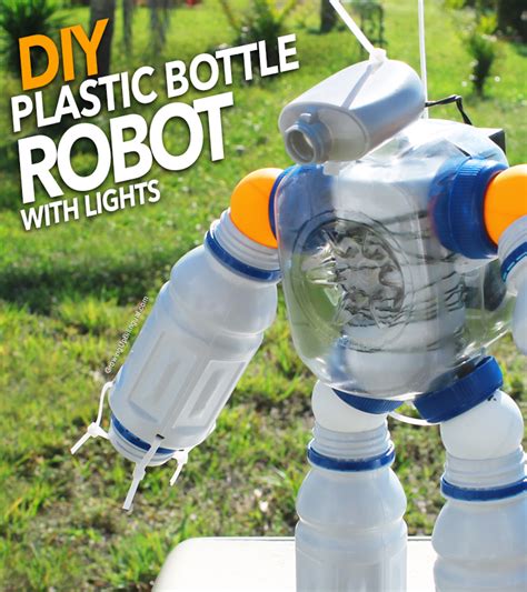 DIY Plastic Bottle Robot Night Light : Making Green Choices Fun For Kids! - Growing Up Bilingual