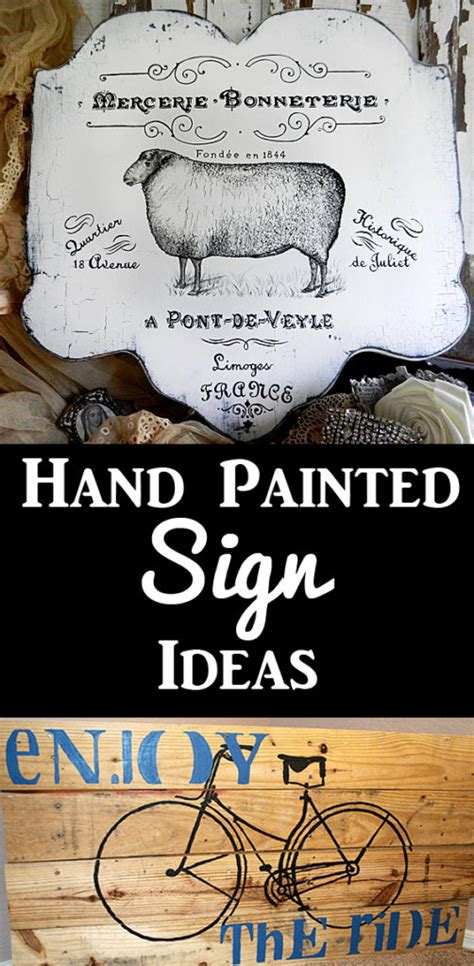 17 DIY Hand Painted Sign Ideas - The Graphics Fairy