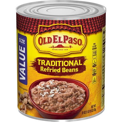 Refried Beans, 128 oz - Mexican Sides - Old El Paso