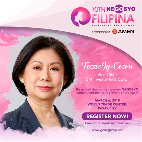 Go Negosyo - Teresita Sy-Coson is the Vice Chairperson of...