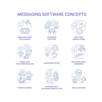 Messaging Concept Icon Circle Outline Business Vector, Circle, Outline, Business PNG and Vector ...