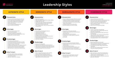 Infografía comparativa de los estilos de liderazgo - Venngage