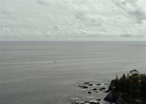 A boat crossing part of the atlantic ocean seen from the azores islands. · Free Stock Photo