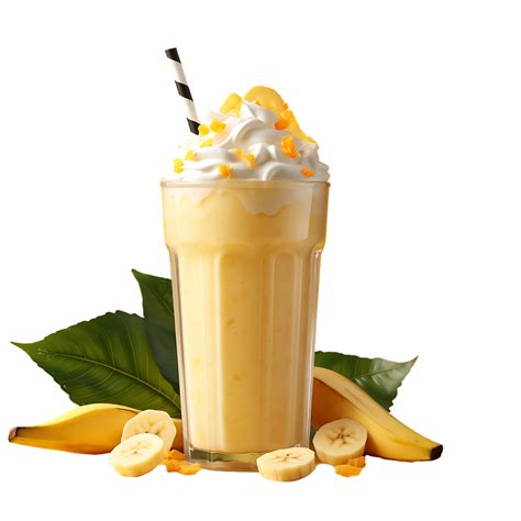 Closeup shot of an banana drink juice and smoothies, perfect for drink ...