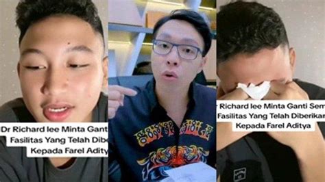 Richard Lee Minta Ganti Rugi Rp 40 Juta, Farel Aditya Frustrasi Mau Jual Ginjal, Bongkar ...