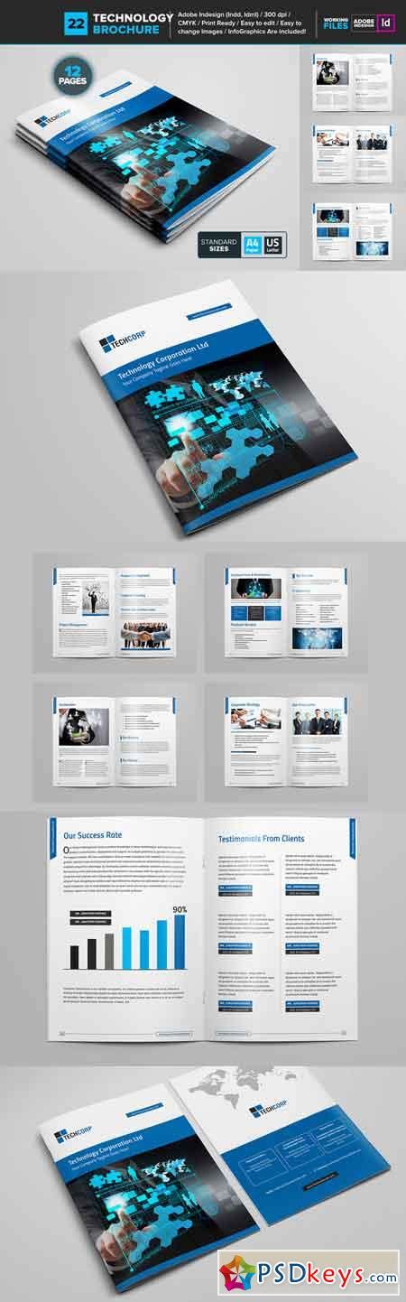 Technology Brochure Template 22 681136 » Free Download Photoshop Vector Stock image Via Torrent ...