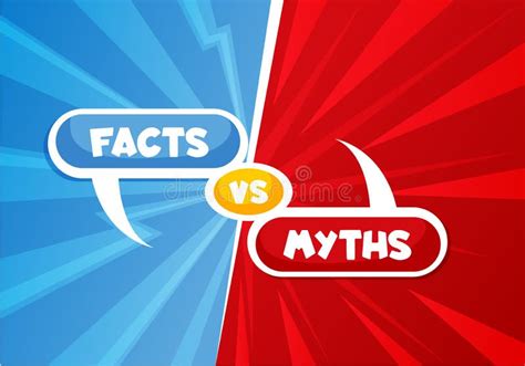 Myths Vs Facts, Truth and False, True and Fiction Stock Illustration ...