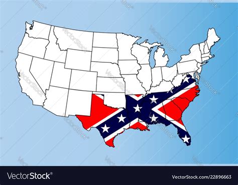 Confederate states Royalty Free Vector Image - VectorStock