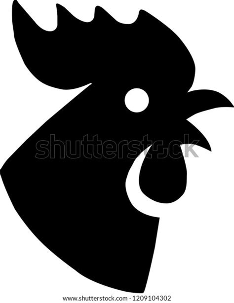 Chiciken Silhouette Chicken Head Silhouettechicken Vektor Stock Vector (Royalty Free) 1209104302 ...