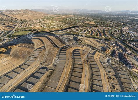 Porter Ranch Neighborhood Construction in Los Angeles California Stock Image - Image of site ...